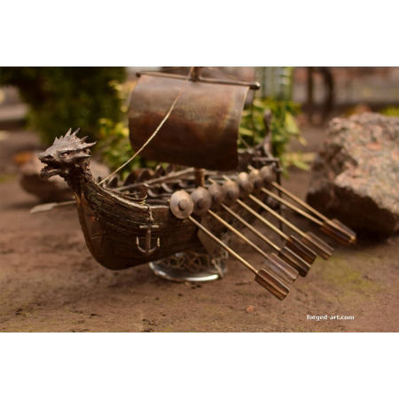 handcrafted Viking Drakkar ship